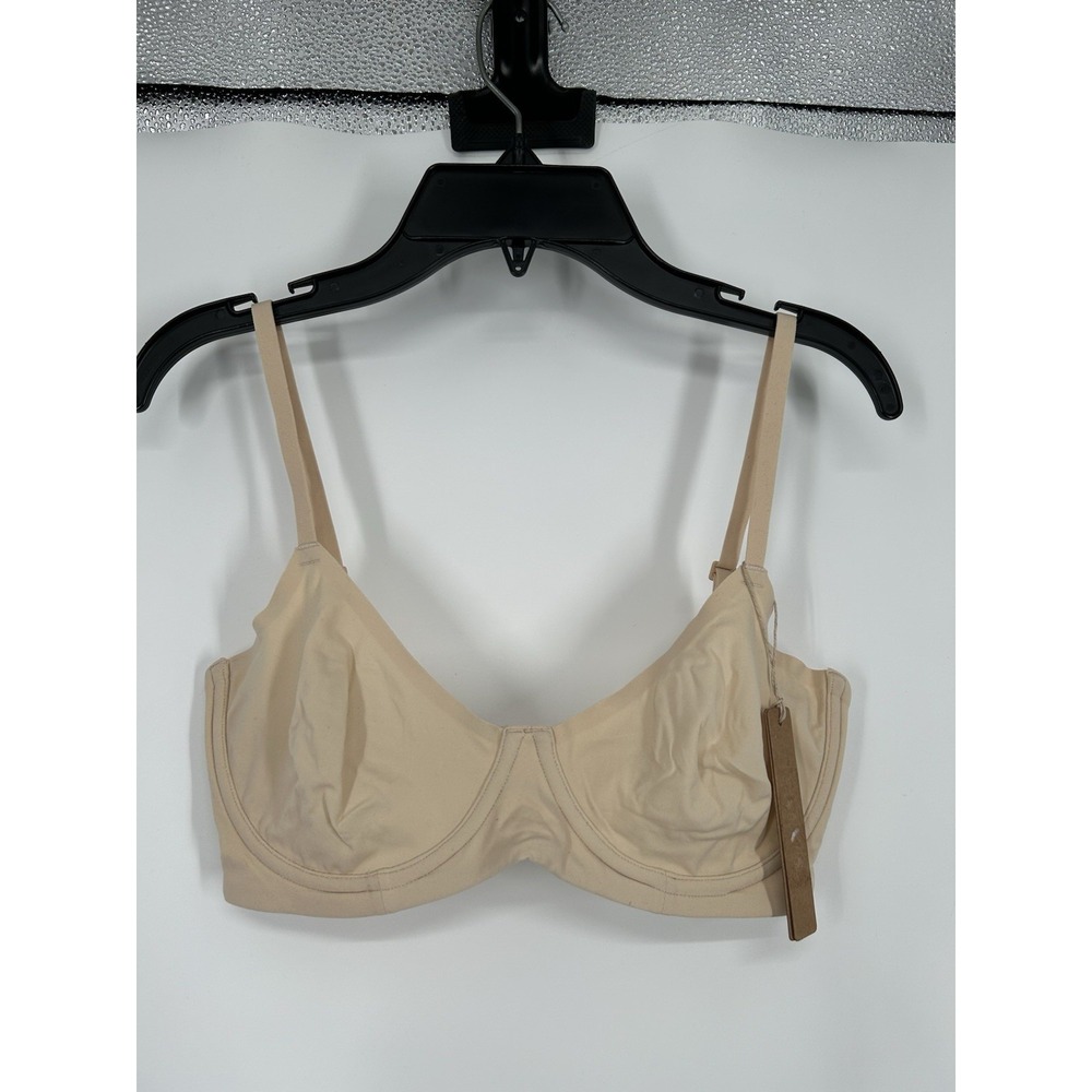 Skims Fits Everybody Unlined Demi‎ Bra Underwire Sand Tan Beige Size 32DD